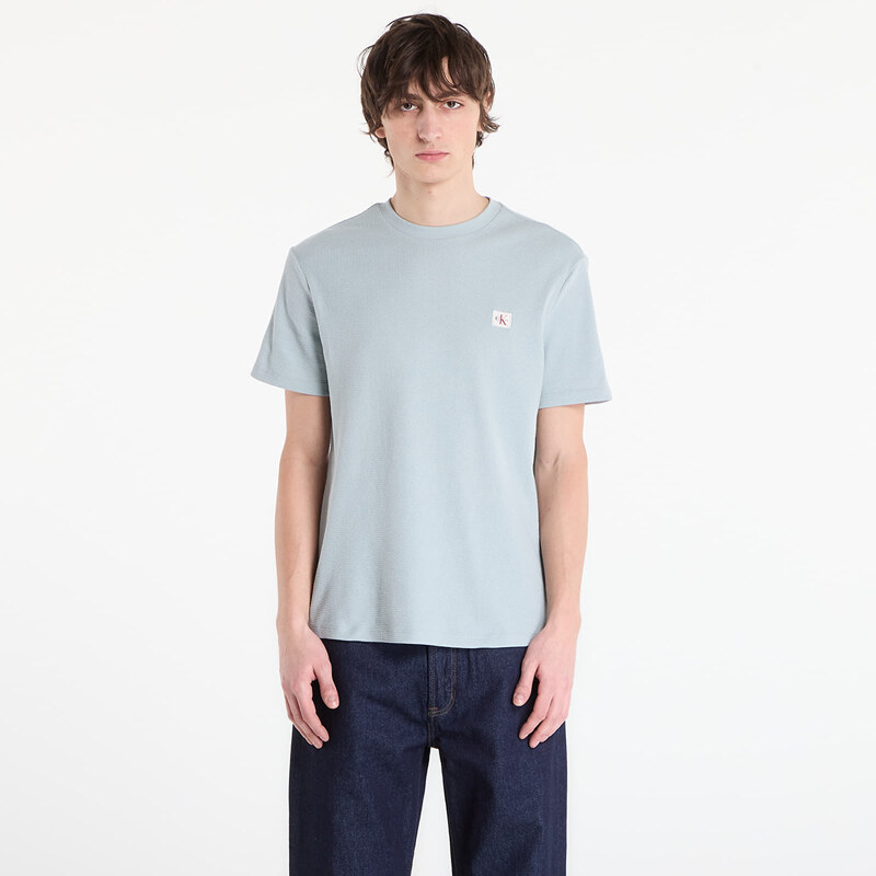 Tričko Calvin Klein Jeans Ss Waffle Badge Crew Tee Gray XL