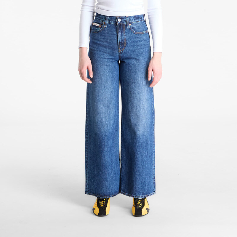 Džíny Calvin Klein Jeans The Wide Leg Jeans Blue XS/27