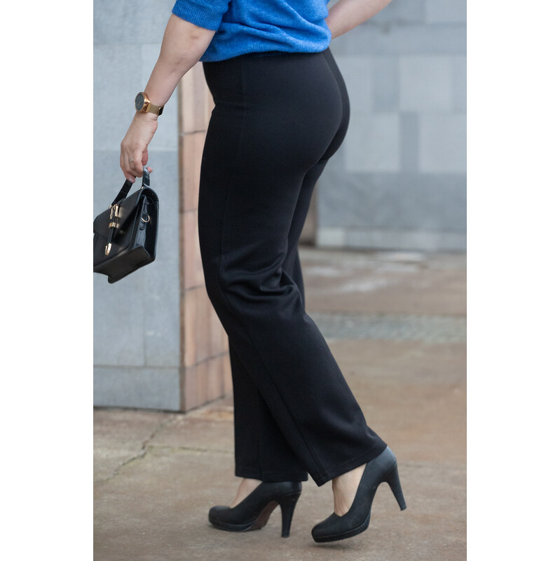 MIEGO Elegantní pružné kalhoty CHOSE [10898] Barva: Černá,