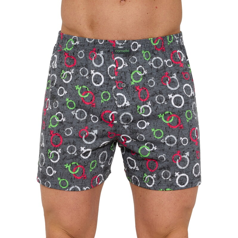 Pánské boxerky CORNETTE CLASSIC 001/190 SEX šedá