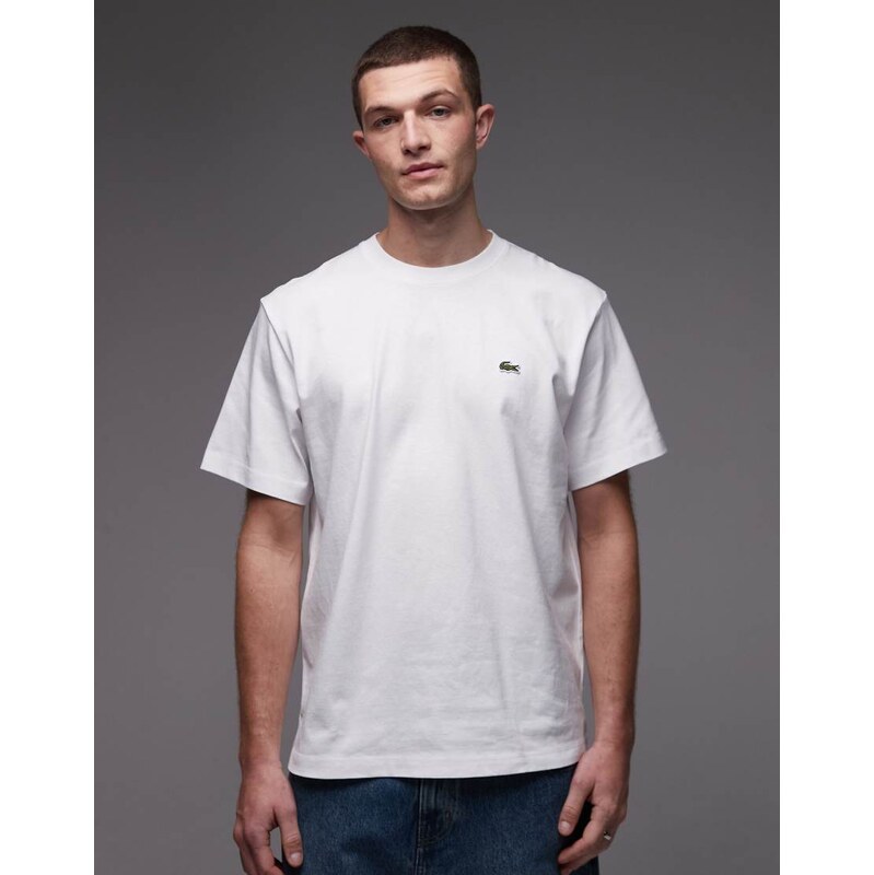 Lacoste oversized heavy weight t-shirt in white
