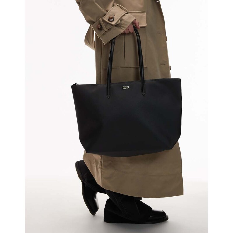 Lacoste shopper tote bag in black
