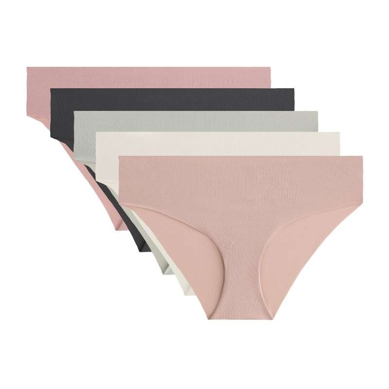 OYSHO 5 lightweight laser-cut polyamide blend hipster briefs in 112844387