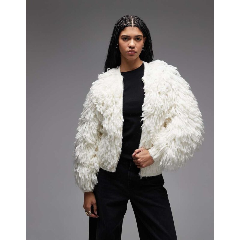 AllSaints Elias cardigan in cream-White