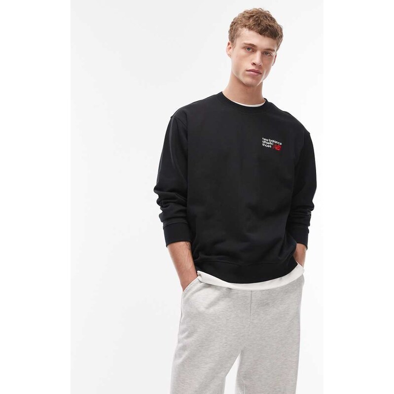 New Balance Athletics premium logo sweatshirt in black