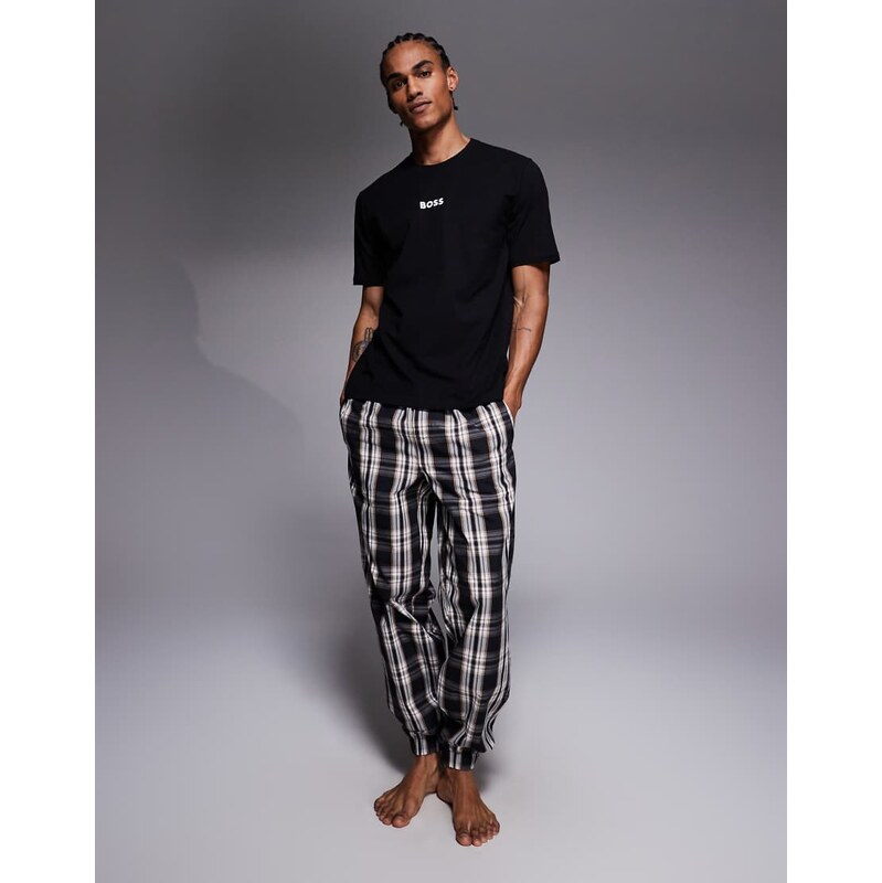 BOSS Bodywear easy lounge t-shirt pyjama gift set in black