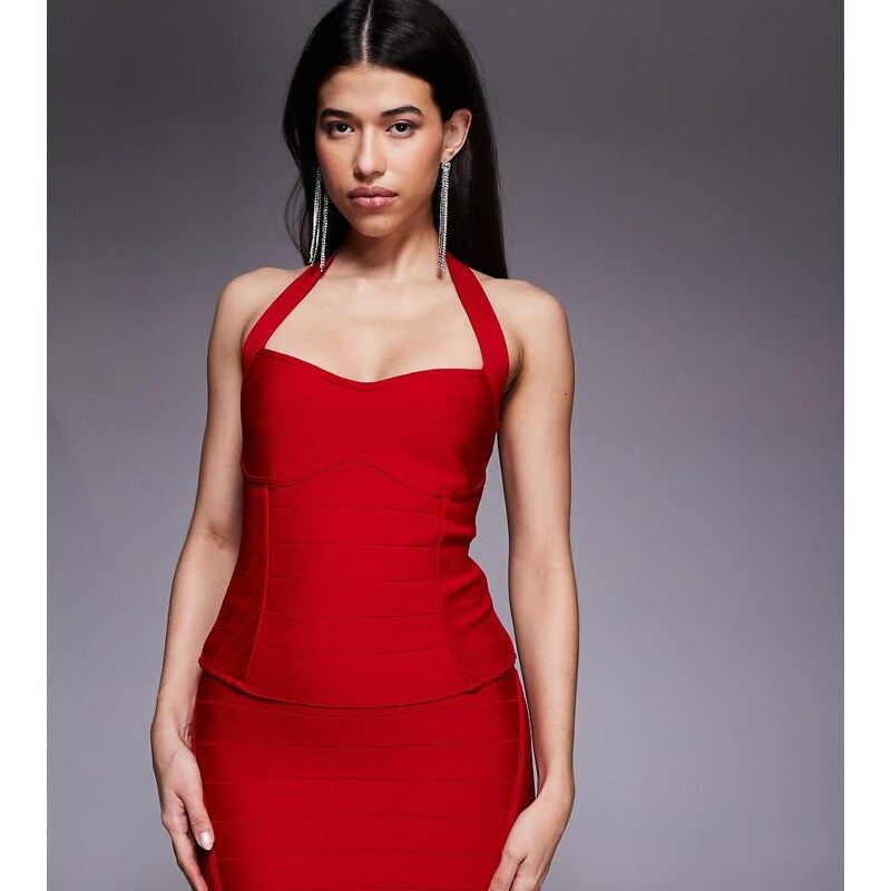 Kaiia exclusive premium sculpting bandage sweetheart halterneck