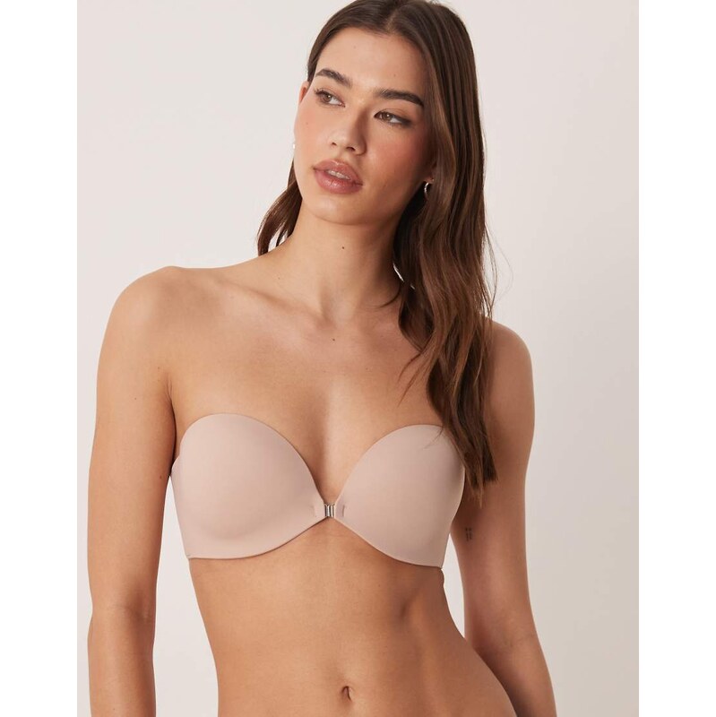 Calvin Klein Perfectly Fit front clasp strapless bra in beige-Neutral 112844453