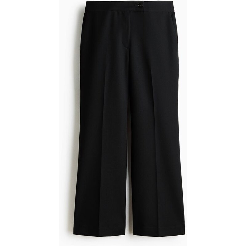 H&M - Kalhoty bootcut po kotníky - Černá