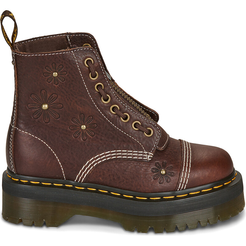 Dr. Martens Kotníkové boty Sinclair Flower Dark Brown Grizzly