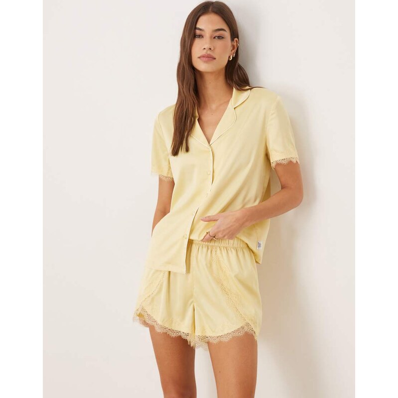 Chelsea Peers Bridesmaids satin button up lace cuff with tupli hem 112846734