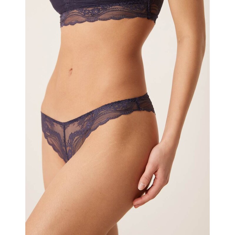 Free People Intimately FP spring fever thong in peacoat blue -
