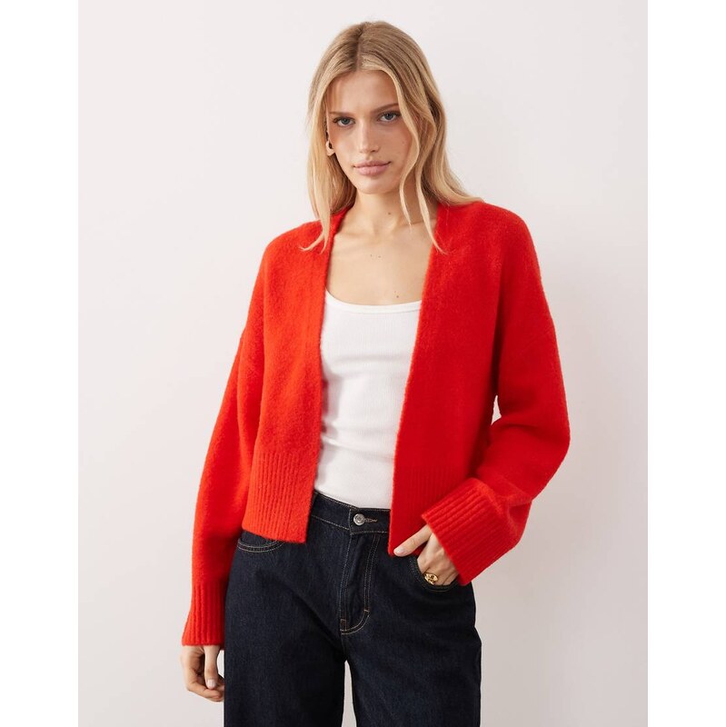 ASOS DESIGN edge to edge cardigan in red 115519163