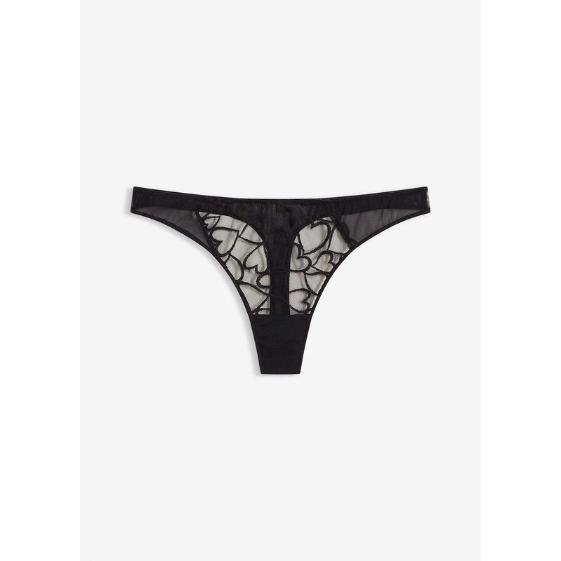 bonprix Minikalhotky tanga černá Žena 112846261