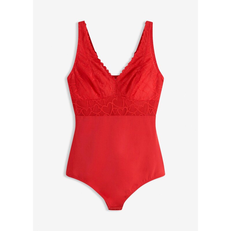 bonprix Stahovací body se srdíčkovou krajkou, střední tvarující efekt 112846297