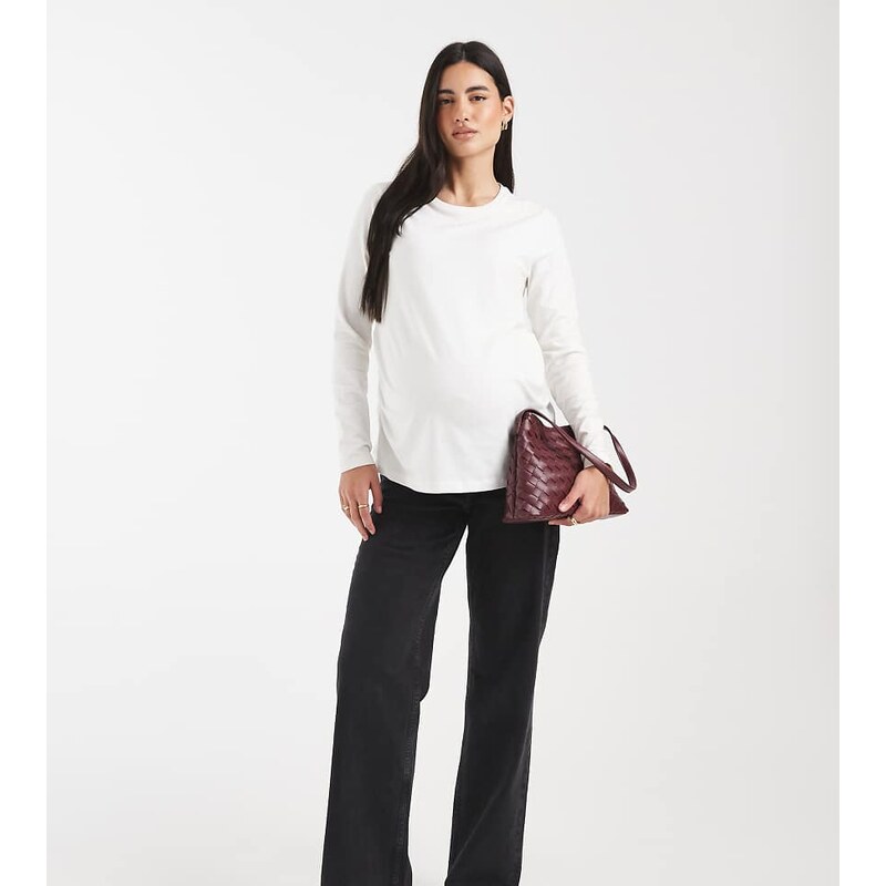 ASOS Maternity ASOS DESIGN Maternity comfort stretch straight leg 115517895
