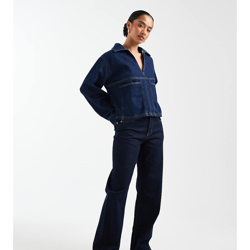 ASOS Petite ASOS DESIGN Petite comfort stretch straight leg jeans in 112846736