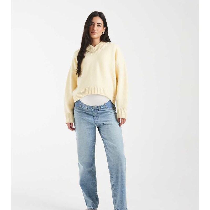 ASOS Maternity ASOS DESIGN Maternity high rise relaxed mom jean