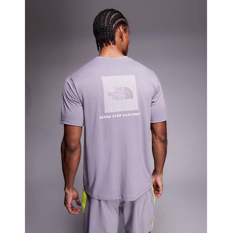 The North Face Training 24/7 Box NSE backprint t-shirt in grey