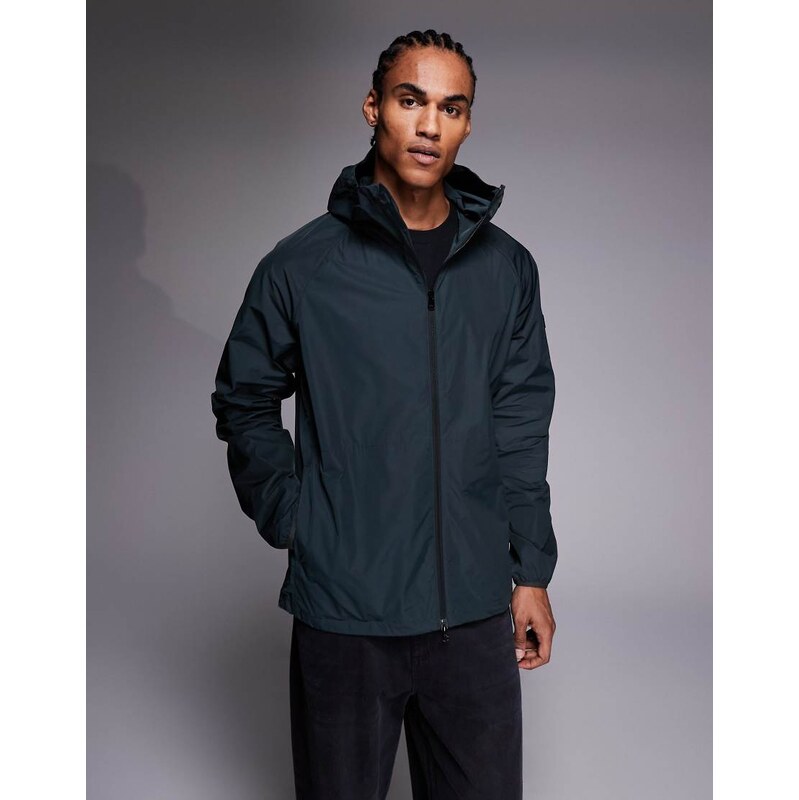 Barbour International Peckett zip through hooded showerproof jacket in 113421278