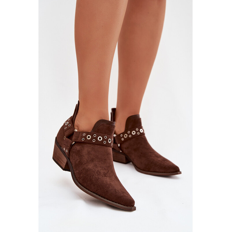 Boto Dámské kotníkové boty s výřezy a pásky Vannessae 112847363