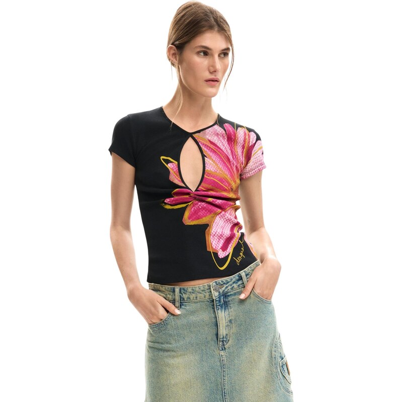 Desigual dámské tričko s květinovým vzorem 112849686