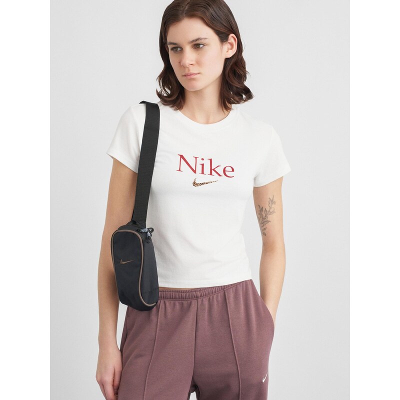 Nike Sportswear Tričko hnědá / cappuccino / červená třešeň / bílá