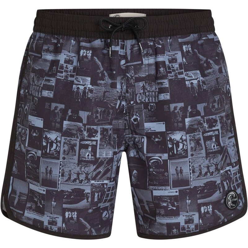 ONEILL Plavecké šortky Originals Scallop 16 světle šedá / černá 112852500