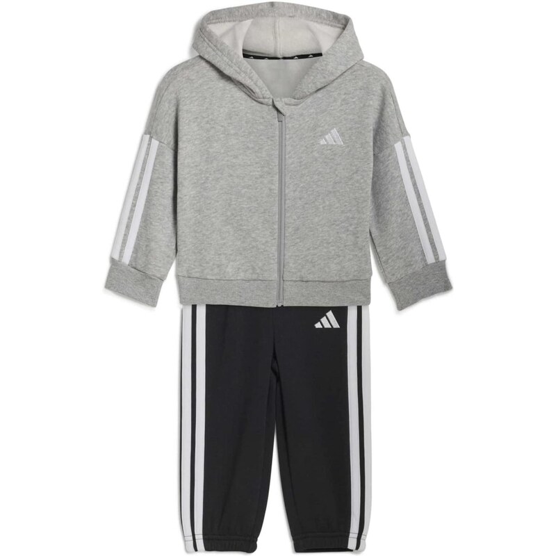 ADIDAS SPORTSWEAR Tepláková souprava šedý melír / černá / bílá