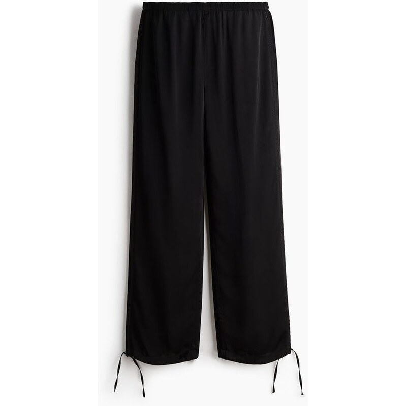 H&M - Kalhoty z viskózového saténu - černá 112852074