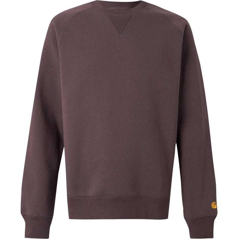 Carhartt WIP Mikina 'Chase' čokoládová / zlatě žlutá