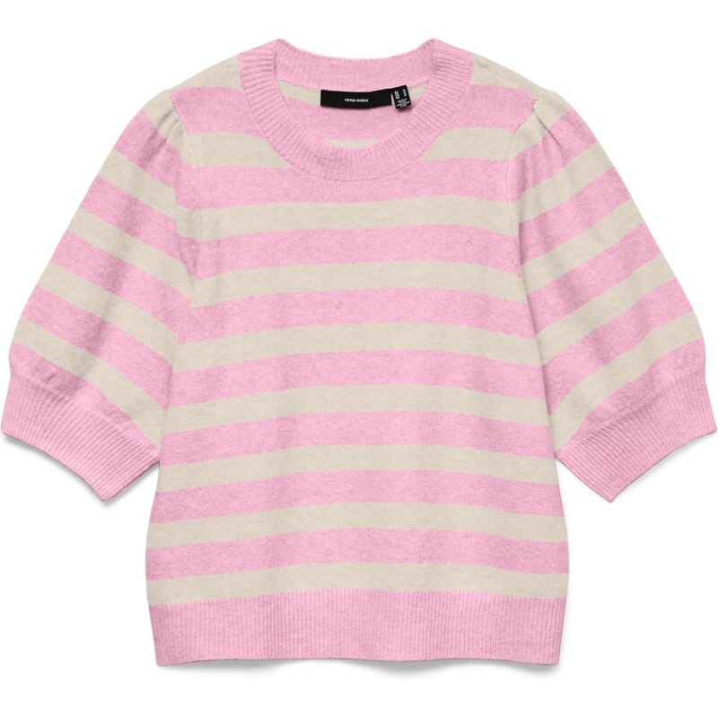VERO MODA Svetr 'VMDOFFY' krémová / světle růžová