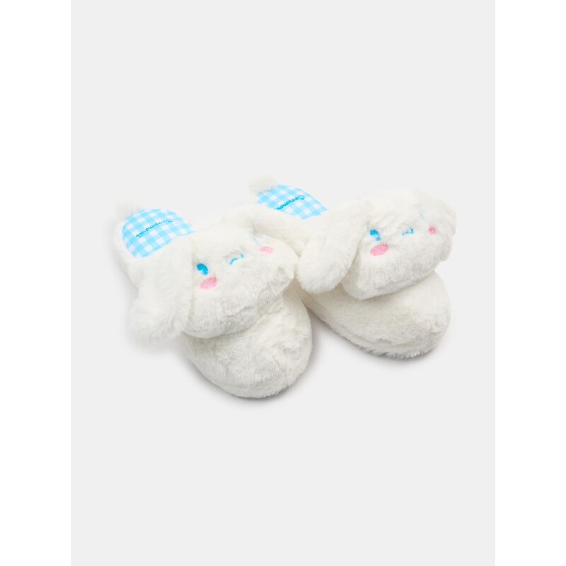 Sinsay - Pantofle s umělou kožešinou a výšivkou Cinnamoroll - bílá 112854260