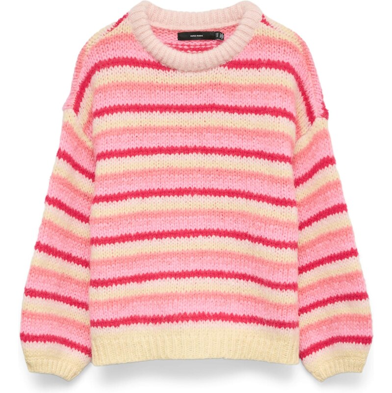 VERO MODA Svetr 'VMMaybe' světle žlutá / růžová / světle růžová / grenadina