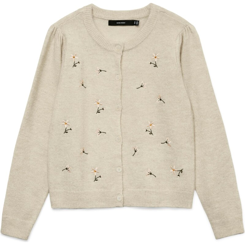 VERO MODA Kardigan VMFiorella béžová / žlutá / tmavě zelená /
