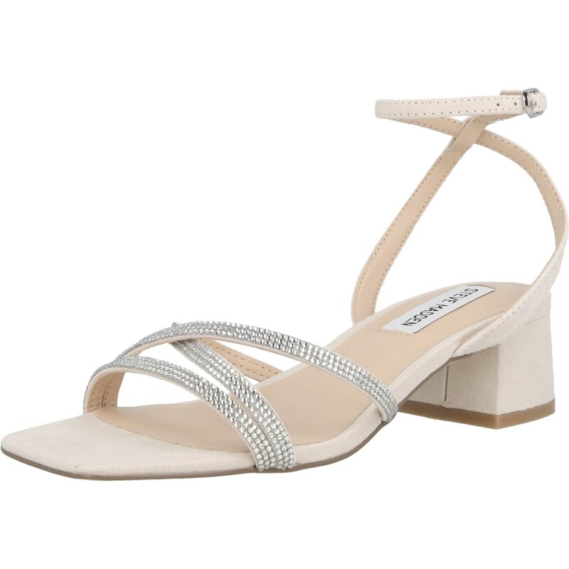 STEVE MADDEN Páskové sandály GABBY krémová