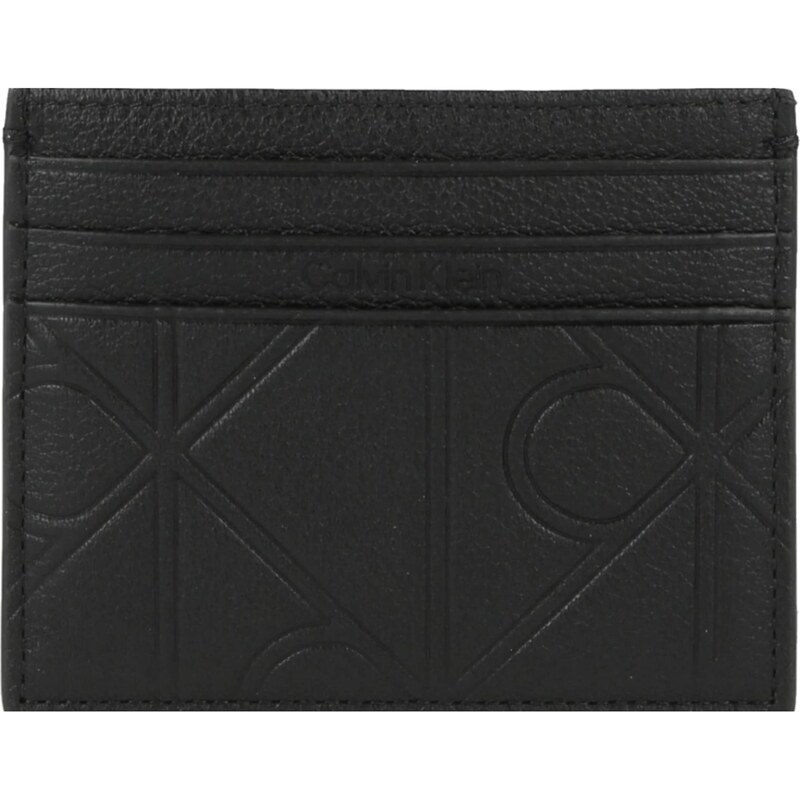 Calvin Klein Pouzdro Full-grain RFID Zip Cardholder černá