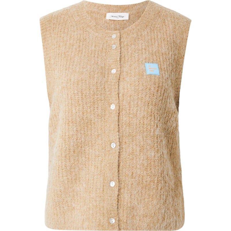 AMERICAN VINTAGE Pletená vesta EAST velbloudí