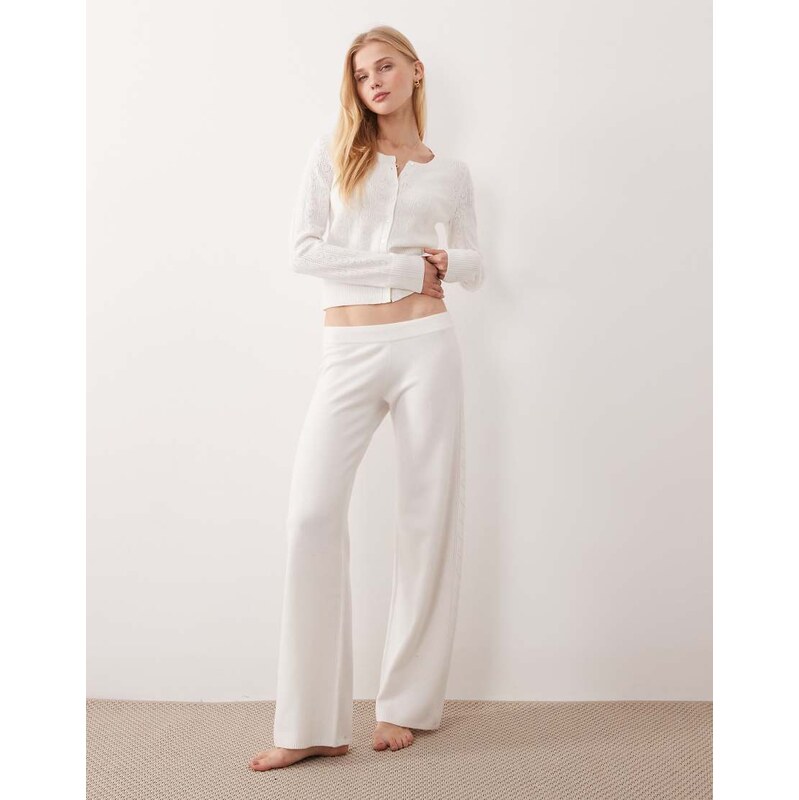 Hollister Gilly Hicks sweater lounge trousers co-ord in cream