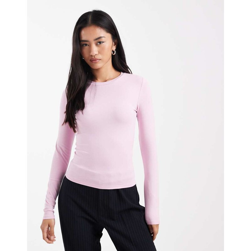 Cotton On long sleeve crew top in lavendula-Purple 112879416