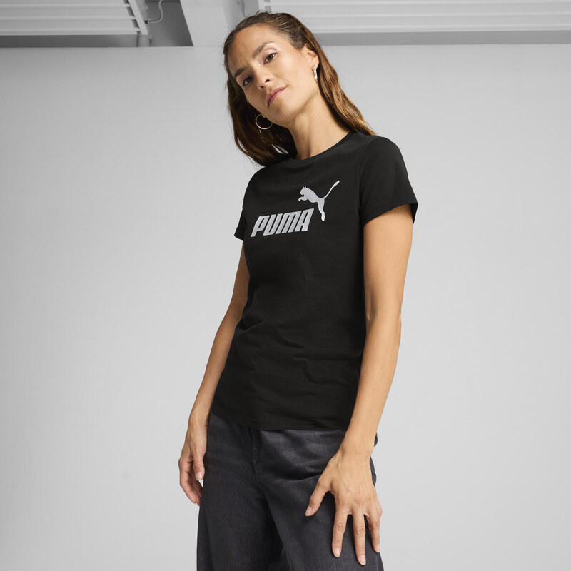 PUMA Essentials Metallic Logo Tee Women