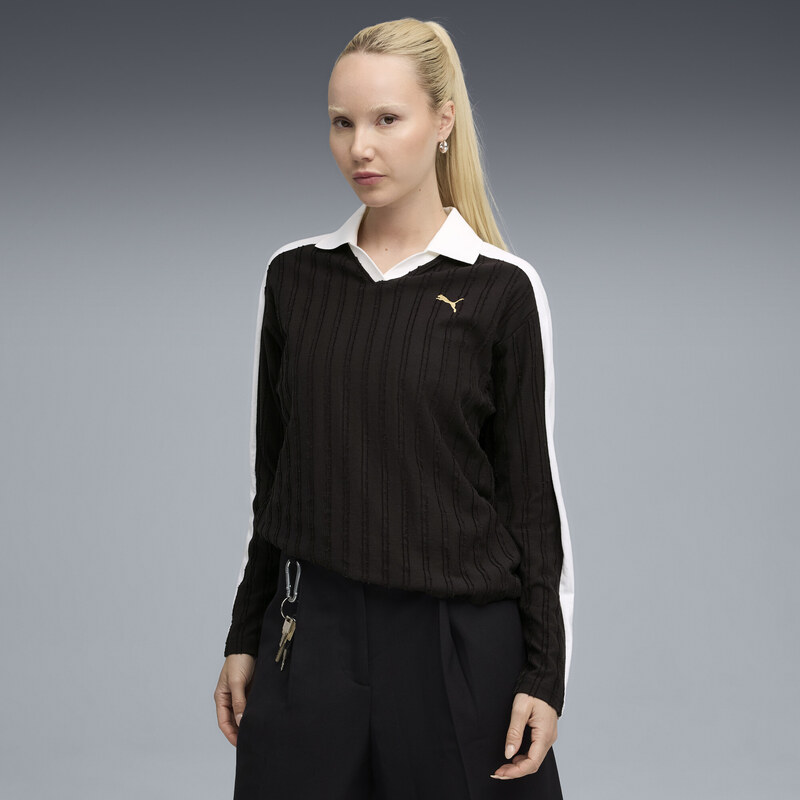 PUMA T7 Relaxed Long Sleeve Polo Women