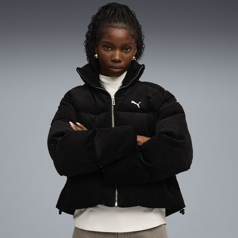 PUMA Wardrobe Essentials Corduroy Puffer Jacket Women