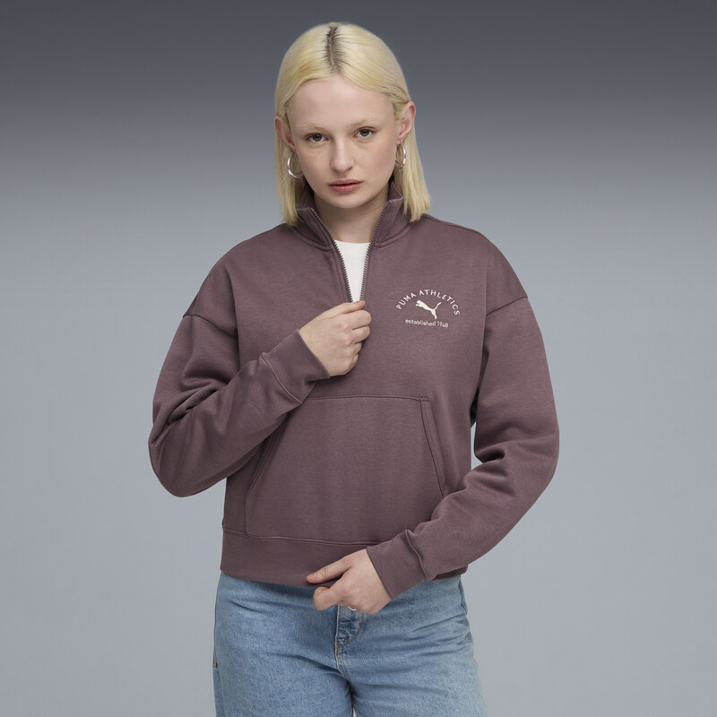 PUMA Class Half-Zip Short Crew Women