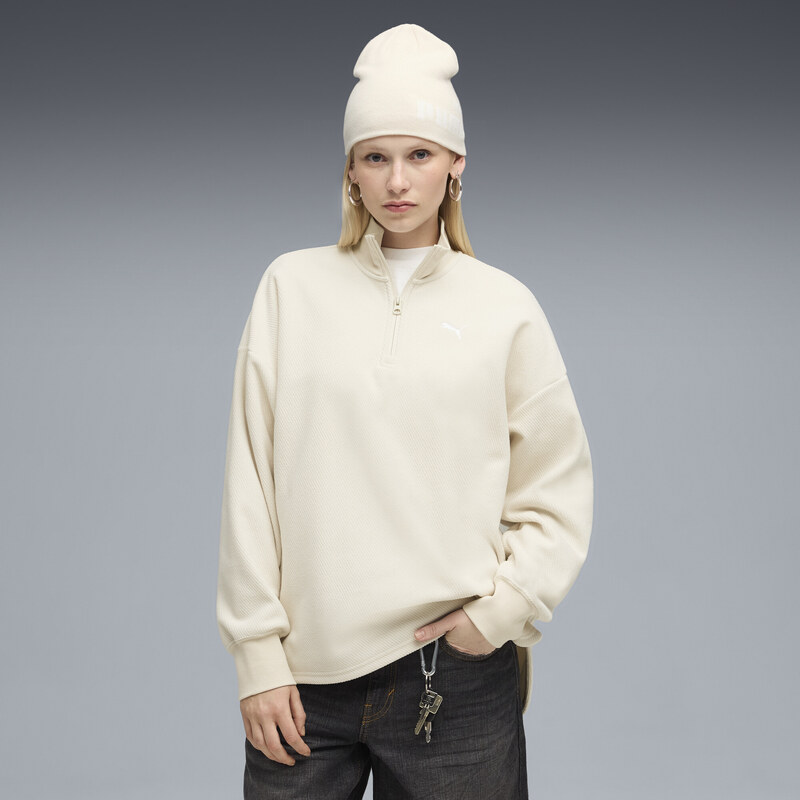 PUMA HER Oversized Half-Zip Winterized Crew Women