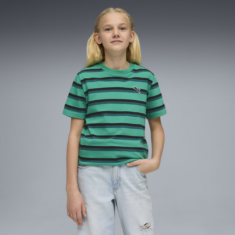 PUMA Essentials Striped Tee Youth