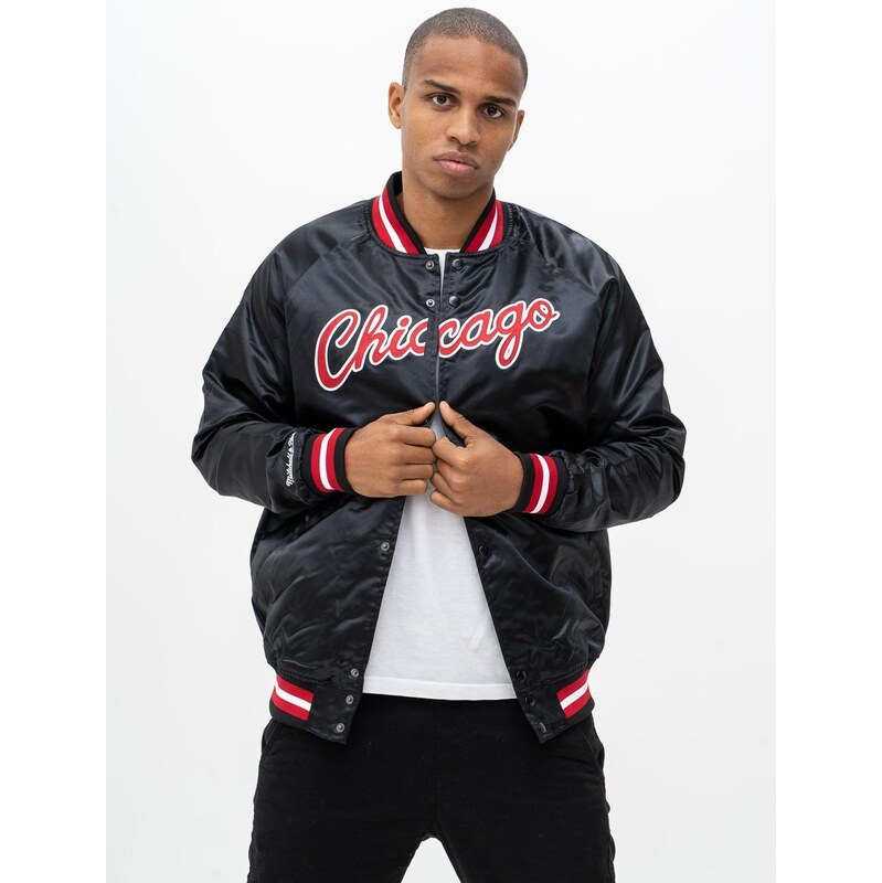 Baseballová bunda Mitchell & Ness NBA Chicago Bulls Saténová
