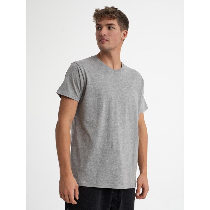 UrbanCity No Logo Grey Melange Tričko s krátkým rukávem