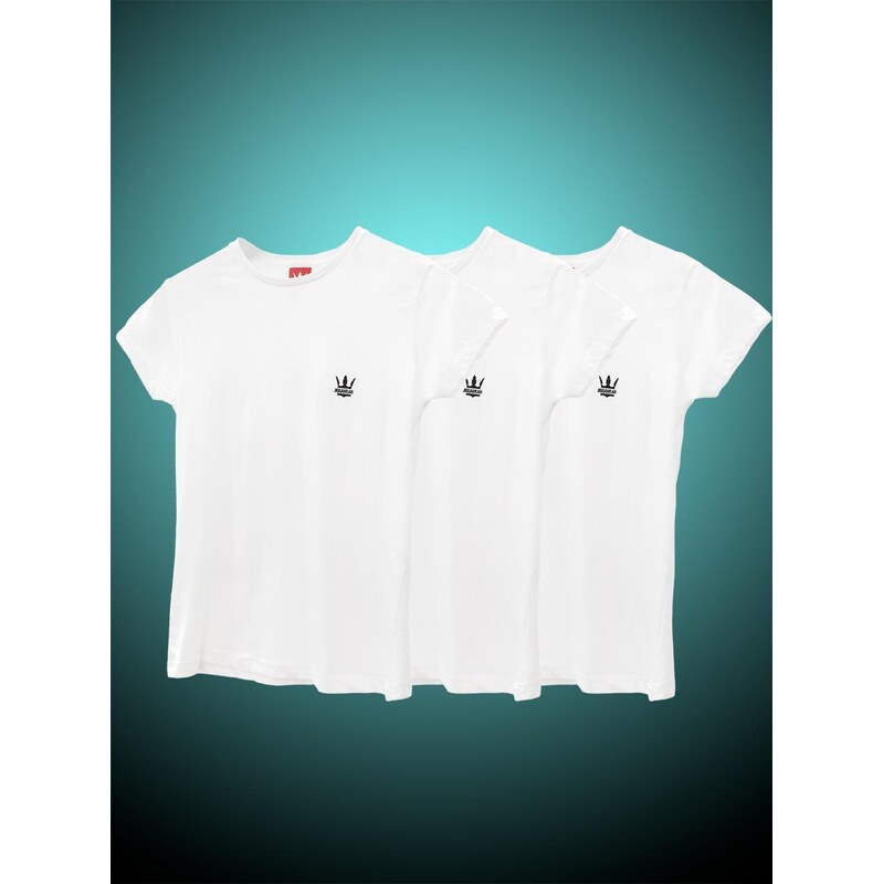 Sada 3 dámských triček s logem Jigga Wear Mini White