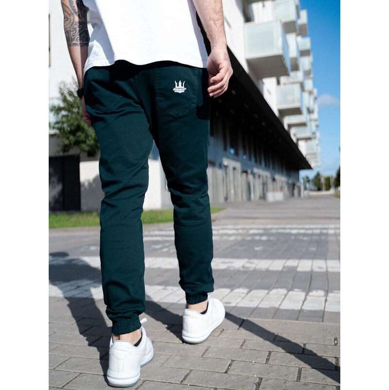 Jigga Wear Jigga Crown Bottle Green/White Kalhoty Jogger